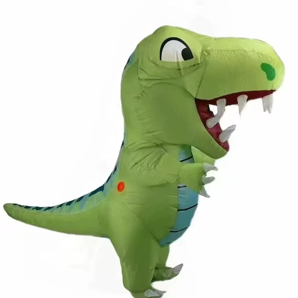 Suits - Opblaasbaar kostuum van een volwassen dikkekopdinosaurus,