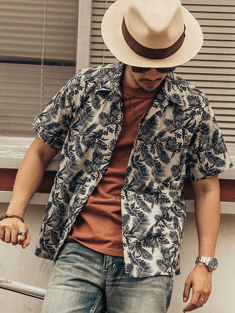 Vintage Hawaiian Floral Shirt - Modieus Hawaiiaans overhemd voor heren, zomer,