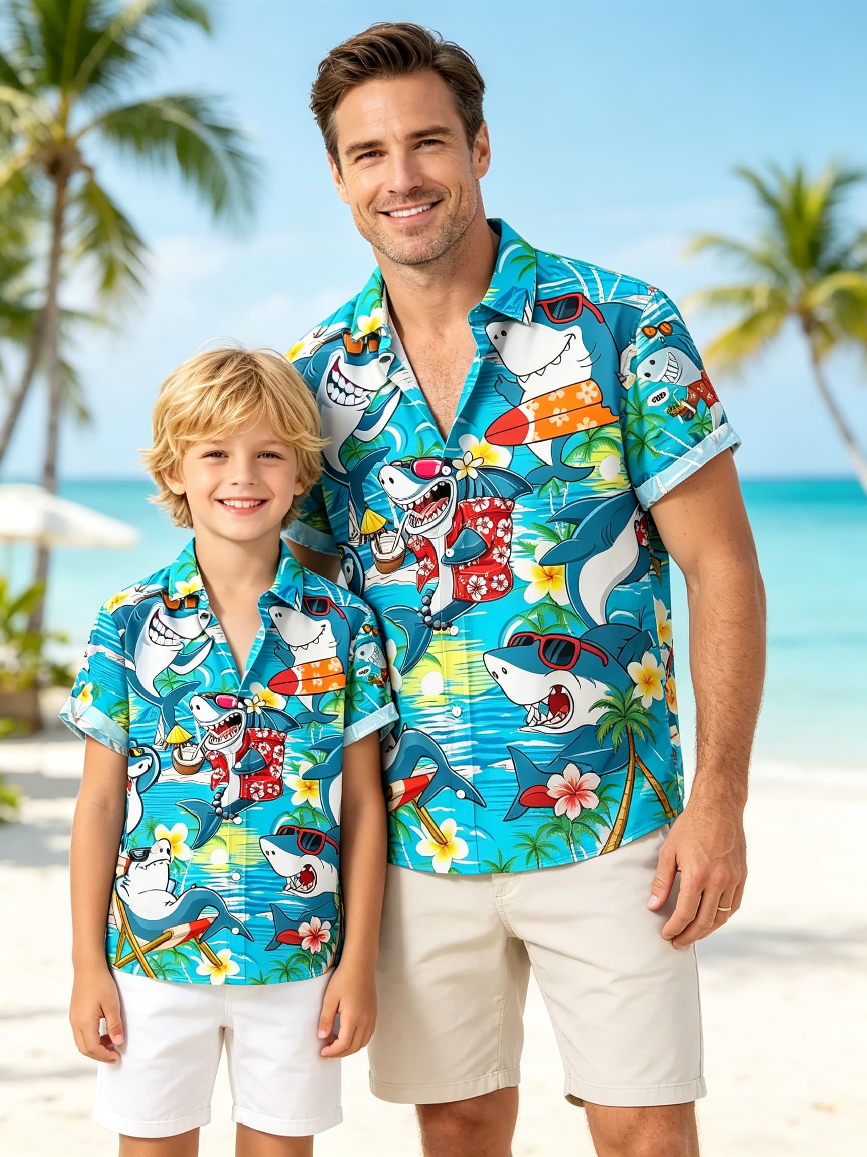 Vintage Hawaiian Floral Shirt - Heren Dames Kinderen Vintage Hawaiiaans Bloemenprint