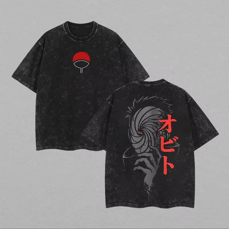 Naruto Obito Uchiha Heren T-Sh - Acid Wash Vintage Graphic T Shirt recensie en prijs