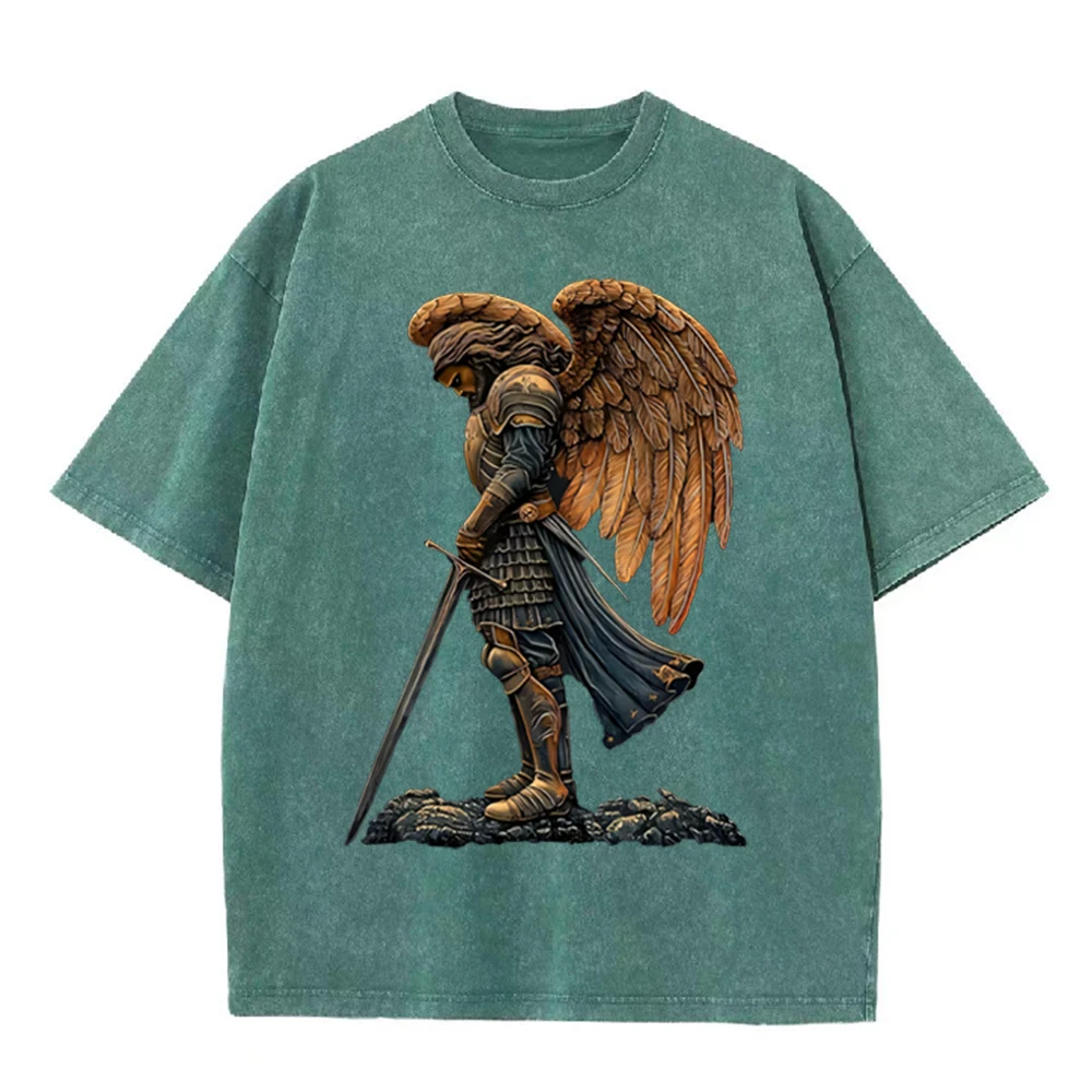 2026 Vintage Gepantserde Engel - Acid Wash Vintage Graphic T Shirt recensie en prijs