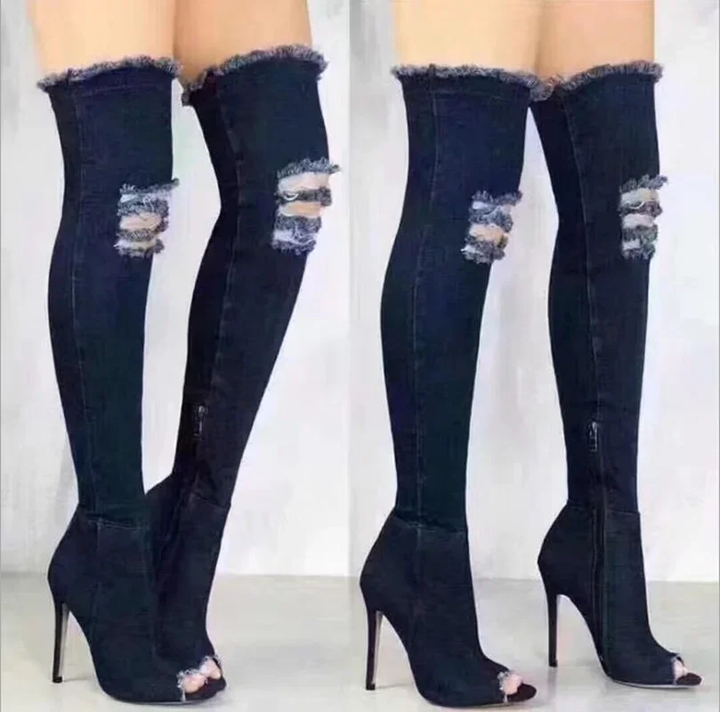 Laarzen Vrouwen Zomer Herfst D - Jeans recensie en prijs