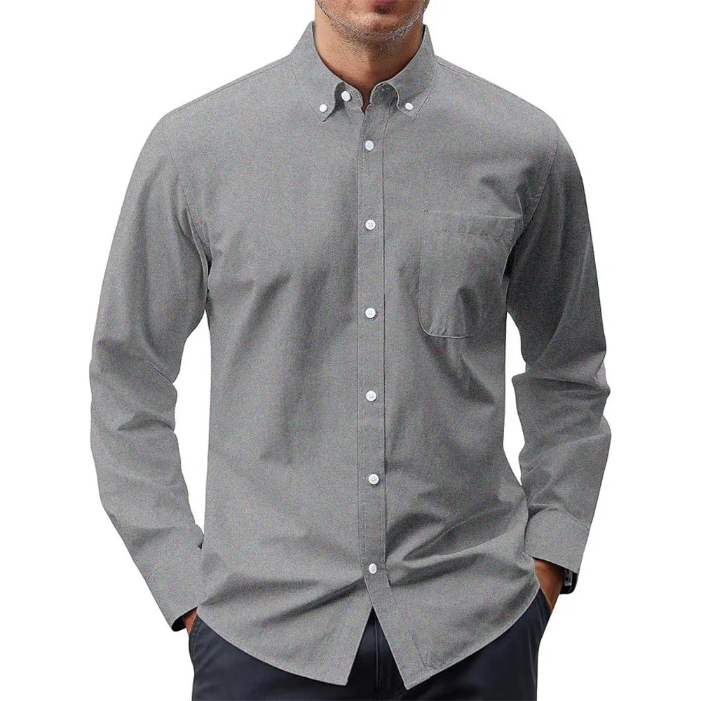 Herenoverhemden met lange mouw - Oxford Cotton Casual Shirt Business recensie en prijs